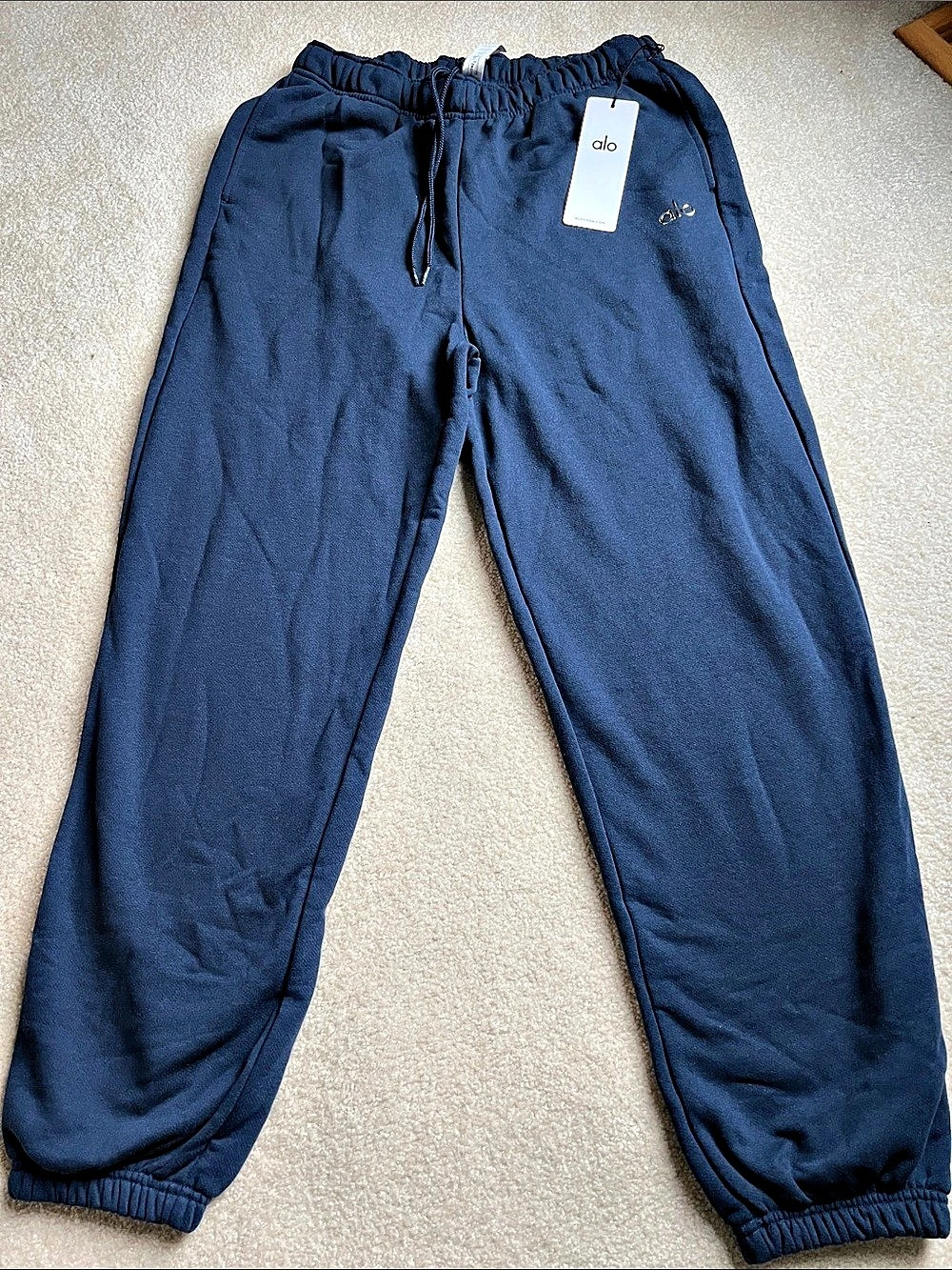 Alo Accolade Sweatpant Jogger Sweatpants in Navy Blue Size Large NWT